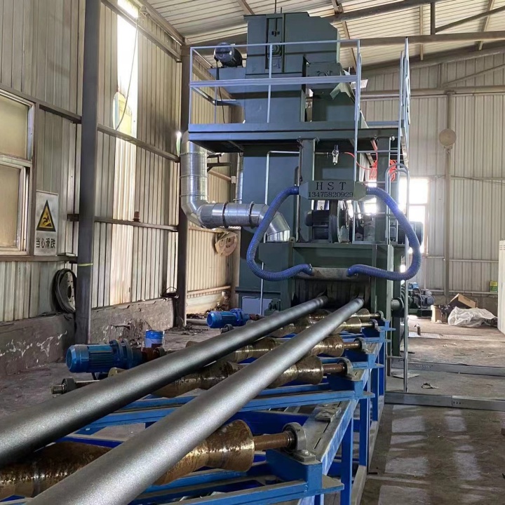 除銹機械_除銹機工作視頻_輥道式除銹機