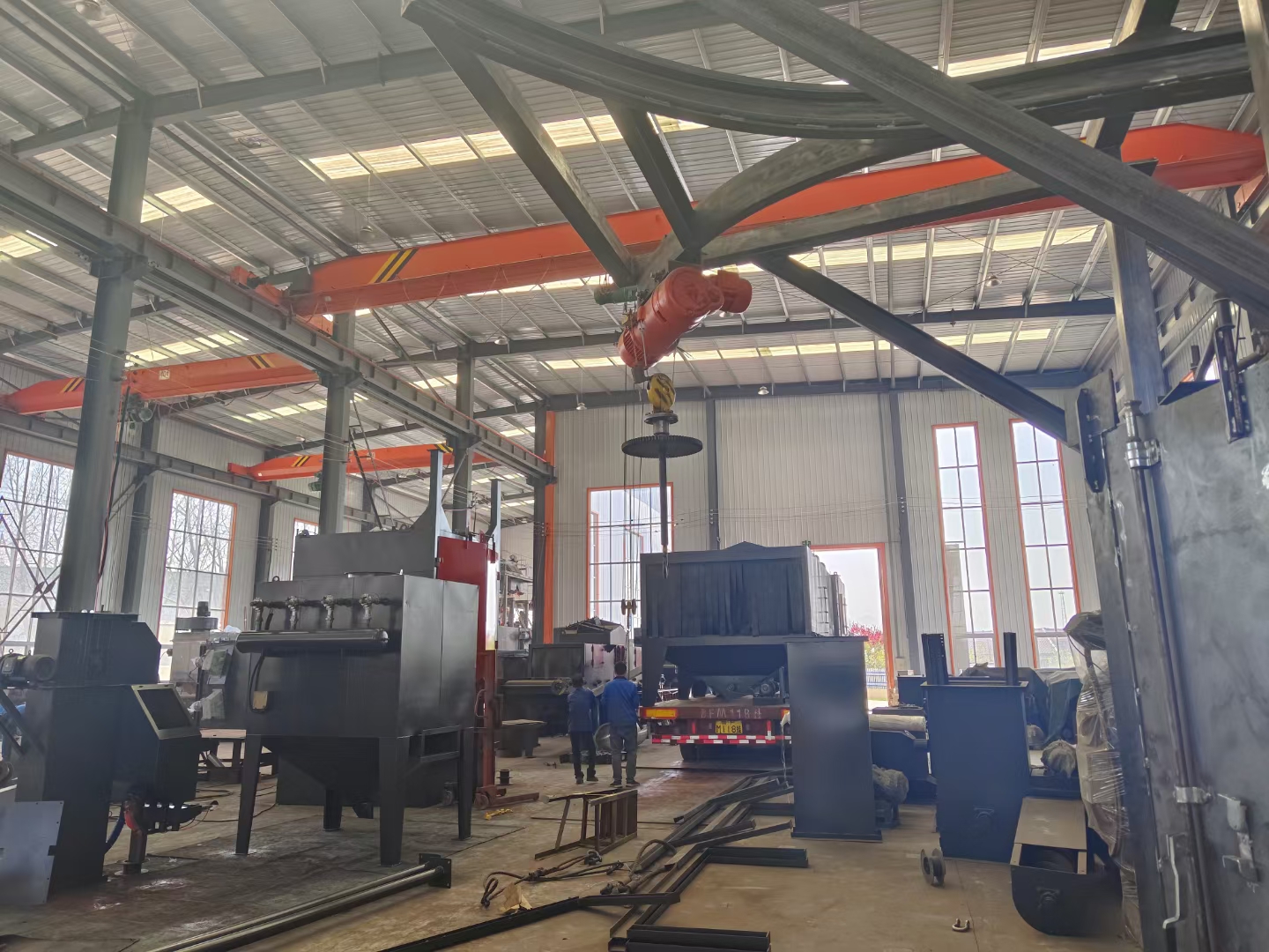 懸鏈式拋丸機_拋丸打砂機工作原理_懸鏈拋丸打砂機