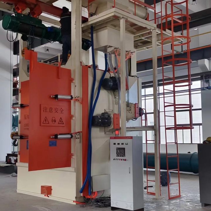 拋丸式噴砂機(jī)_沖壓件拋丸打砂機(jī)_沖壓拋丸砂機(jī)打磨視頻